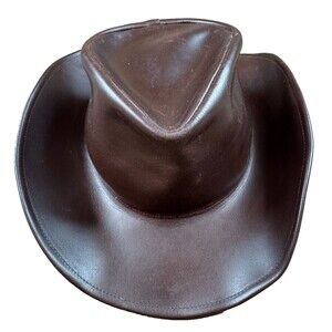 Vintage Bailey Wind River "Elk River" Brown 💯 100% Leather Western Hat Size L